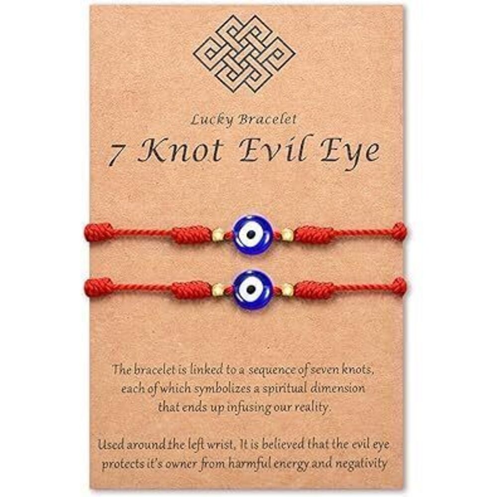7 Knots Kabbalah Red String Bracelet Protection Evil Eye Bracelets For Women Men